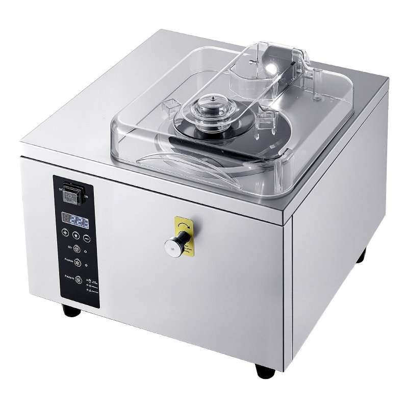 Търговска машина за сладолед, VEVOR, 500W, 5L/час, цилиндър от неръждаема стомана 304, капацитет 2.8L, размери 460x460x430mm