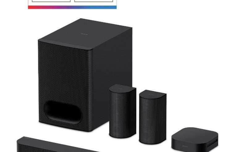 Саундбар Sony BRAVIA Theater System 6 HT-S60, 5.1ch, 1000W, Dolby Atmos, DTS:X, AI Voice Zoom 3, Multi Stereo Party Mode, Bluetooth 5.3, Черен