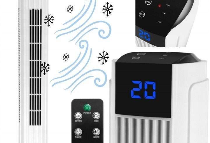 Вентилатор Turn LTC WT25, 50W, Дистанционно, Осцилация, Бял, 82см
