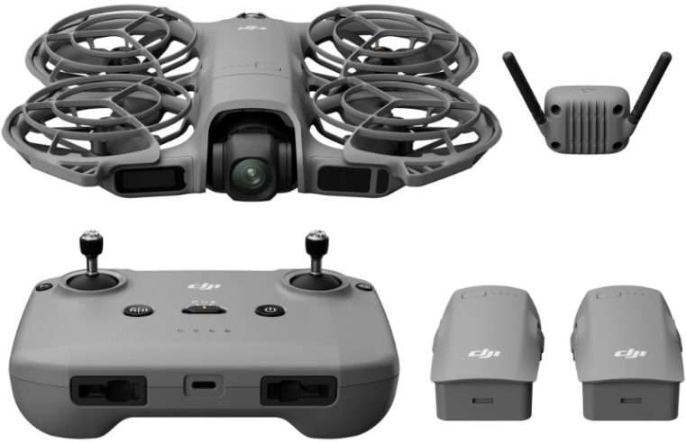 Дрон DJI Neo 2 Fly More Combo, 4K, 2-осова стабилизация, бял, 147x171x41мм
