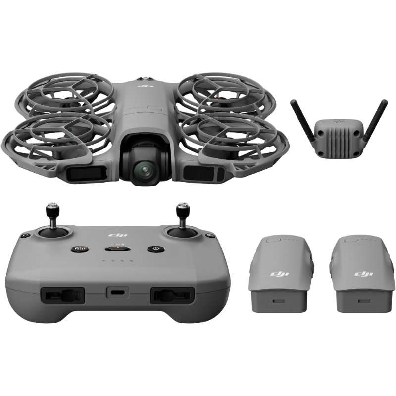 Дрон DJI Neo 2 Fly More Combo, 4K, 2-осова стабилизация, бял, 147x171x41мм