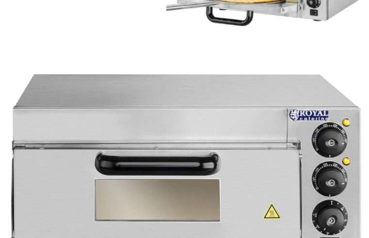 Електрическа фурна за пица RCPO-2000-1PE, 1 камера, 2000W, макс. 350°C, таймер 120мин, 40×40см, инокс