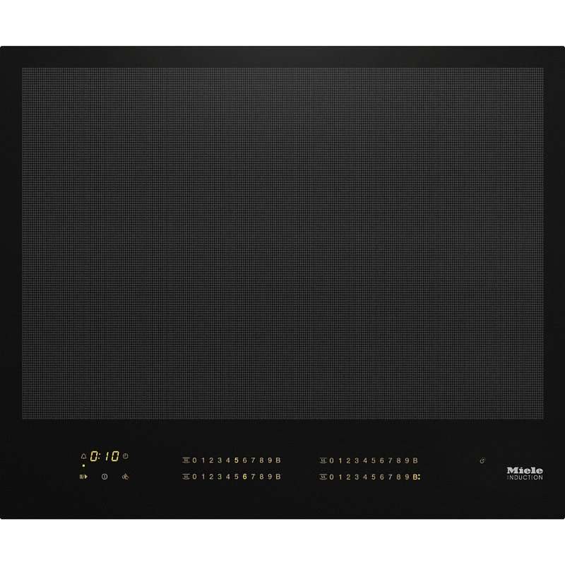 Плот за вграждане Miele KM 7667 FL, Индукция, 4 зони за готвене, TwinBooster, Свързване с абсорбатор, 62 см, Черен