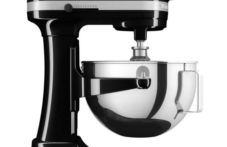 Миксер с купа KitchenAid 5KSM55SXXEOB, 5.2 л, 375 W, Модел HEAVY DUTY, Черен