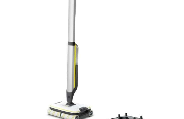 Електрически моп Karcher FC 7 Cordless, 1.055-701.0, 25.55 V, 400 ml (чиста вода)/ 200 ml (мръсна вода), ширина на ролката 30 cm, автономност 45 минути (макс.), станция за паркиране/почистване, бяло/черно