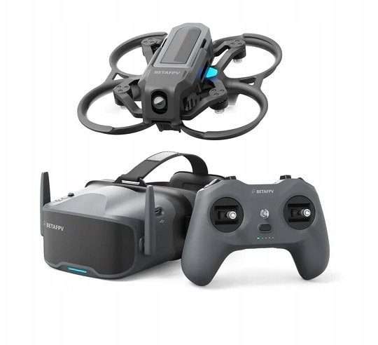 FPV дрон BetaFPV Aquila20 HD (AP3HD9H65R) цифрова система P1 VTX 1080p@60fps, 2S, RTF с очила VR04 HD и LiteRadio 4 SE, сив