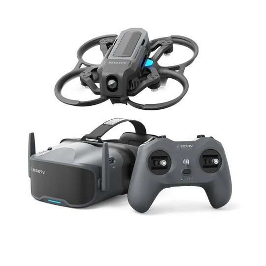 FPV дрон BetaFPV Aquila20 HD (AP3HD9H65R) цифрова система P1 VTX 1080p@60fps, 2S, RTF с очила VR04 HD и LiteRadio 4 SE, сив