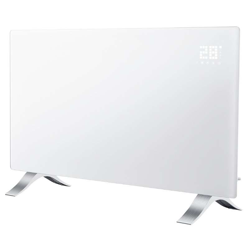 Електрически конвектор NEO TOOLS 90-095 (ZTO7D0CB2R47O), 2000W, IP24, Wi‑Fi Tuya, LED тъчскрийн, термостат 5–45°C, бял, 675 x 450 x 105 мм