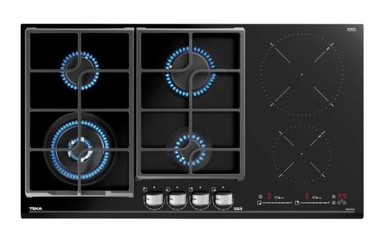 Електрически котлон TEKA JZC 96342 BBC BK, 4 газови горелки, 2 индукционни зони, тъч контрол