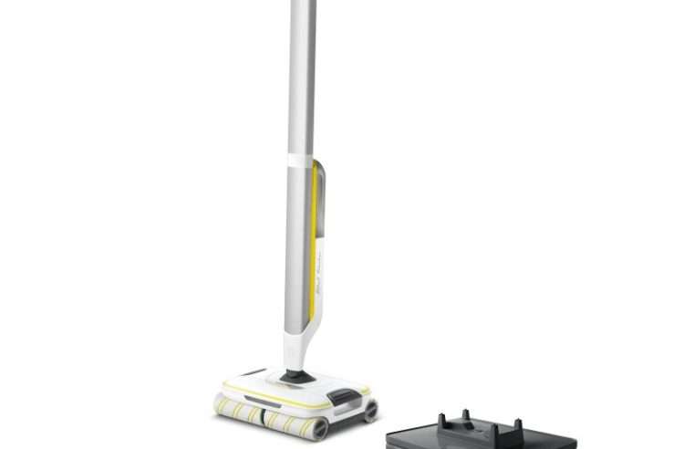 Електрически моп Karcher FC 8 Smart Signature Line, 1.055-711.0, 400 ml (чиста вода), 200 ml (мръсна вода), ширина на ролката 30 cm, автономност 60 min (max), станция за почистване и паркиране, бяло/жълто