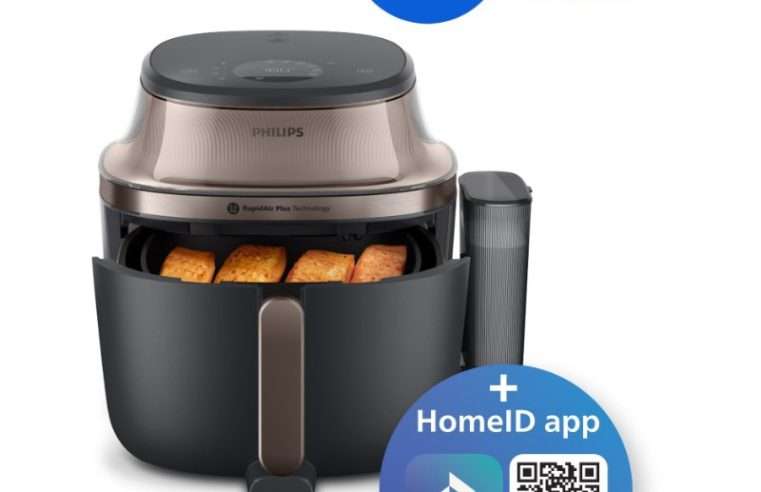 Фритюрник с горещ въздух и пара Philips NA547/07 Series 5000, 7.2 л, Технология за готвене на пара, Функция Steamfry, Автоматична функция SteamClean