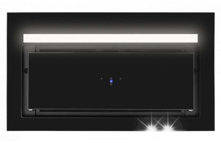 Вграден абсорбатор Ciarko Design Aura 55, 680m3/h, 166W, LED осветление, черен, 280×550/740×290мм