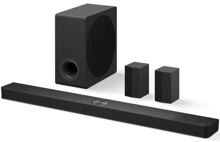 Саундбар LG S90TR, 7.1.3, 670W, Dolby Atmos, DTS:X, Wi-Fi, Airplay2, Комплект за безжична връзка, 2 канала, Безжичен субуфер, HDMI, USB, Черен