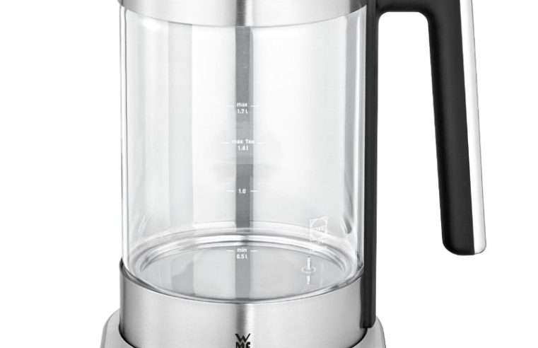 Електрическа кана 2 в 1 WMF413160011, 3000 W, 1.7 л, Стъкло SCHOTT Duran, 4 нива на температурата, 60-100°C, Инокс