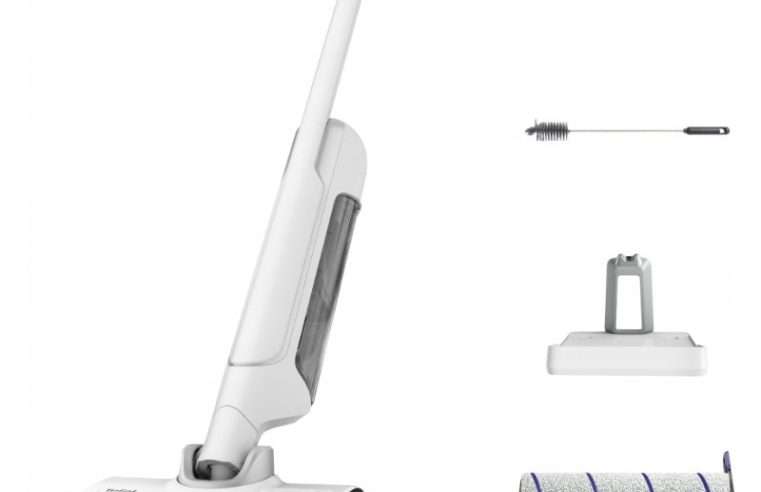 Вертикална безжична прахосмукачка Tefal X-Clean 10 GF7540, функция за измиване и самопочистване, бяла, 4.2кг