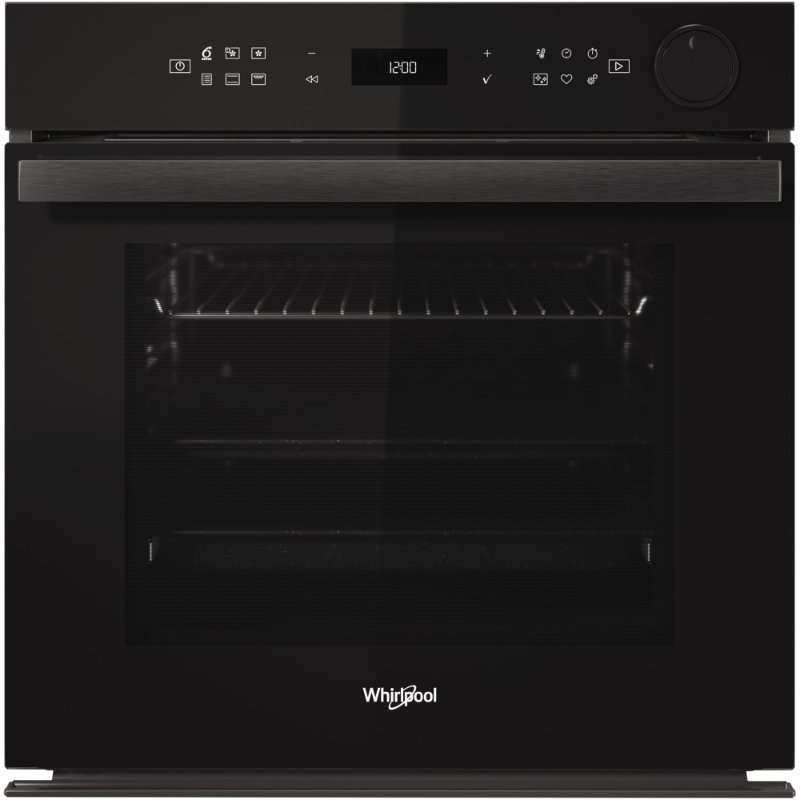 Фурна за вграждане Whirlpool AKZ9S 8220 FB, 73 л, Пиролитично самопочистване, SteamSense, Air Fry, Технология 6th Sense, Cook3+, Плавно затваряне, Ready2Cook, Клас A+, Черен