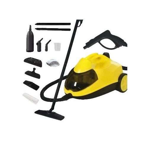 Парочистачка 8785371880865, 2000 W, резервоар 2000 ml, температура на парата ≈106°C, максимално налягане 5 BAR, време за загряване 9 мин, кабел 5 м, маркуч 1.8 м, жълт