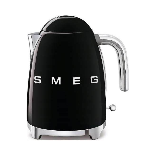 Кана за вода Smeg KLF03BLEU 1,7л 2400W, черна, с противоплъзгаща основа