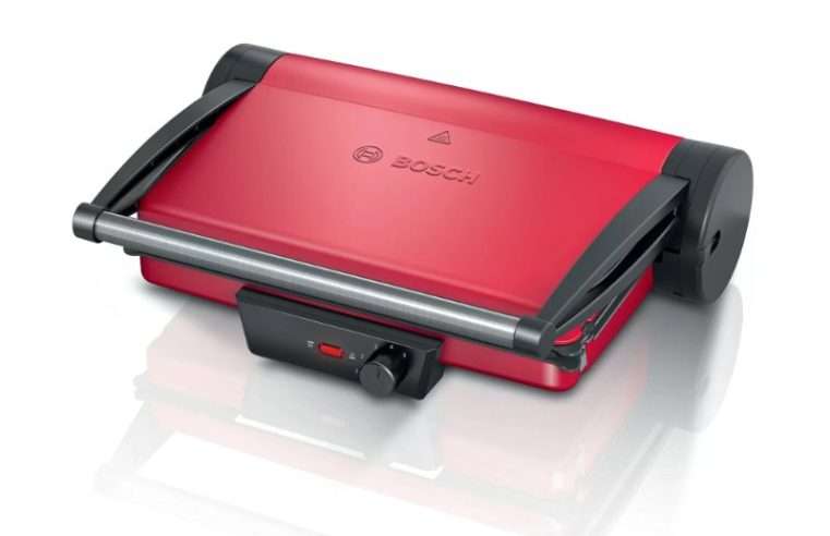 Електрически грил Bosch TCG4104, 2000W, 3 позиции за готвене, подвижни плочи, 328×238мм