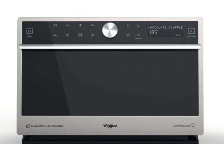 Микровълнова фурна Whirlpool MWSC 9133 SX, 33 л, 1000 W, CrispFry, 6Tth Sense, инокс