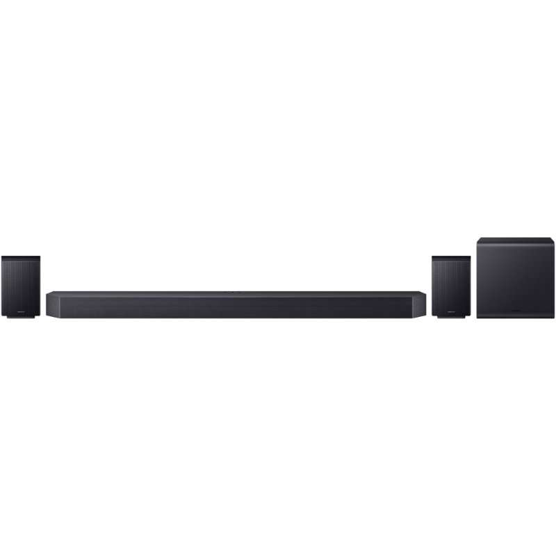 Саундбар Samsung HW-Q990F, 11.1.4, 756W, Bluetooth, Wi-Fi, комплект за субуфер и безжична връзка, безжичен Dolby Atmos, HDMI 2.1 eARC, Черен титан
