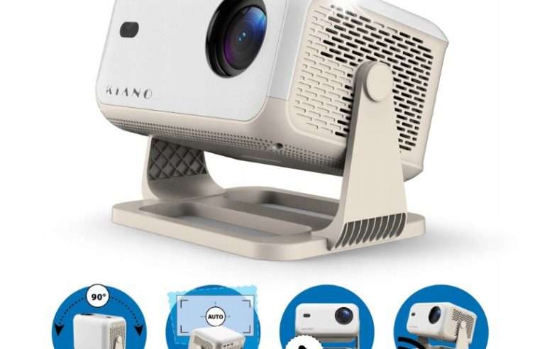 Видеопроектор Kiano KVC01, 1920×1080 FHD, 250-350 ANSI лумена, Bluetooth, 40-200 инча