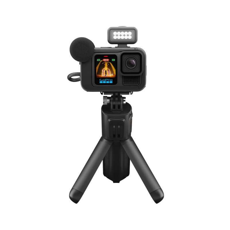 Екшън/спортна камера GoPro HERO13 Black Creator Edition, 5,3K60 HDR, HyperSmooth 6.0, Media Mod и Light Mod, дръжка Volta 6800 mAh, черна, 1 бр