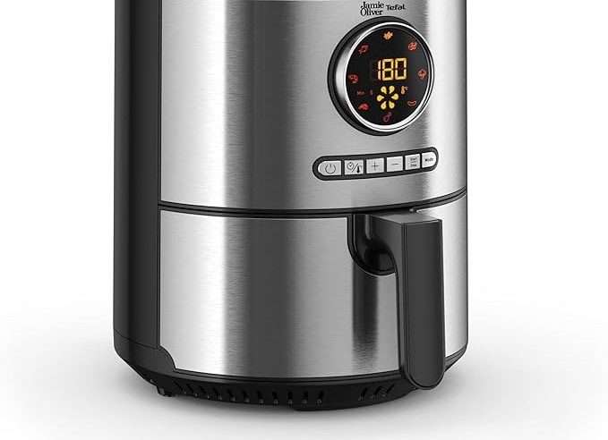 Фритюрник с горещ въздух Oliver by Tefal Ultra Fry EY11JD10, 1630 W, XL капацитет (4.2 L), регулиране на температурата 80 °C – 200 °C, сензорен дисплей, 8 автоматични програми, неръждаема стомана