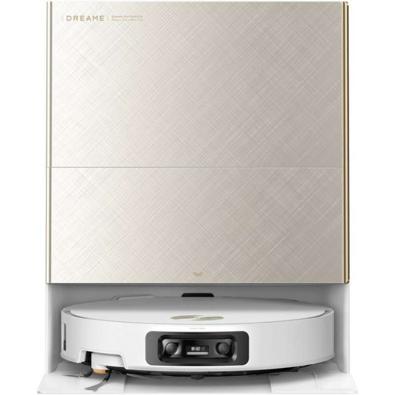 Робот прахосмукачка с моп Dreame X60 Ultra Complete RLX87DE-WH, HyperStream™ Detangling DuoBrush 2.0, VersaLift DTOF навигация с AI камери, 35000Pa, Самопочистване на моп 100°C и измиване с топла вода 40°C, Батерия 6400mAh, Ултратънък 7.95 см, Бял