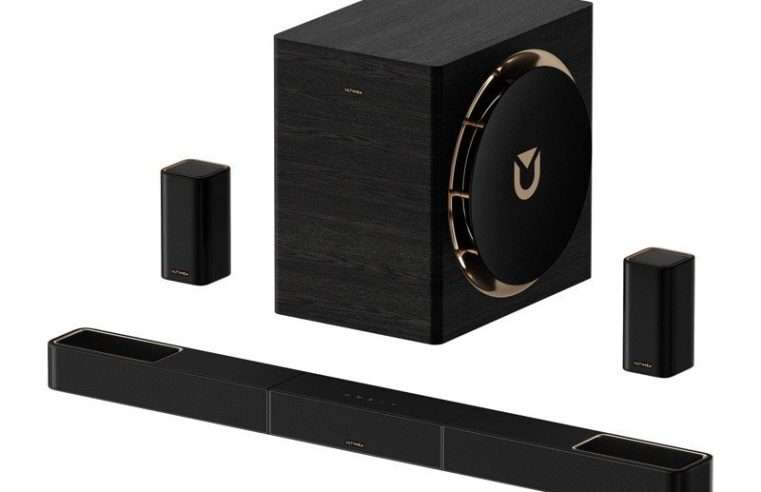 Саундбар 7.1.4 Ultimea Skywave X70 със субуфер и 2 сателита, Bluetooth 5.4, включено дистанционно управление, черен
