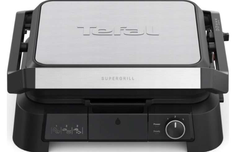 Електрически грил Tefal SuperGrill 3в1, 2000W, 600см, черен