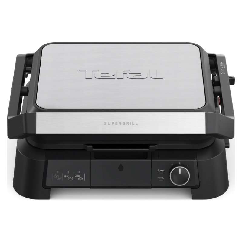 Електрически грил Tefal SuperGrill 3в1, 2000W, 600см, черен