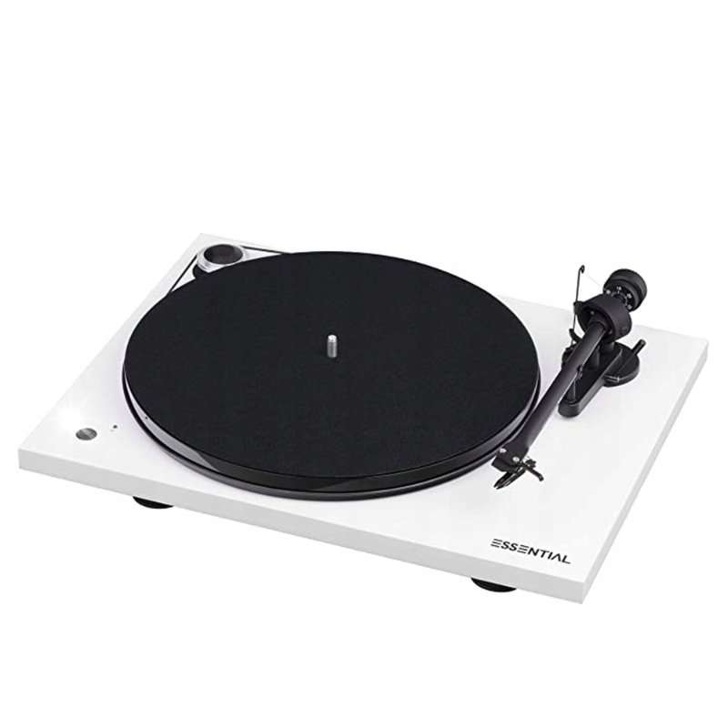 Грамофон Pro-Ject Essential III Recordmaster, бял, с 8.6″ алуминиево рамо, с доза Ortofon OM10, 420x112x330мм
