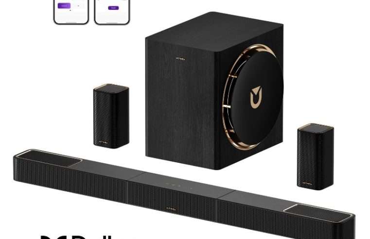 Ultimea Skywave X60 Soundbar, 7.1.4-канална система за съраунд звук Dolby Atmos, 840 W, 360° SurroundX звук, аудио предаване без загуби