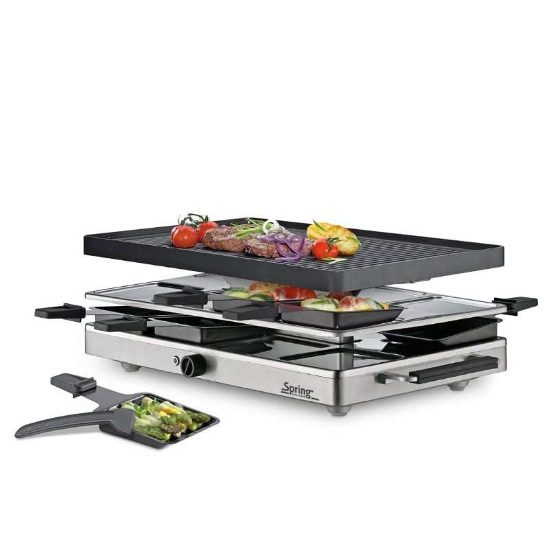 Електрически грил Spring RACLETTE8 CLASSIC, за 8 души, 1200W, 47,5x27x14см