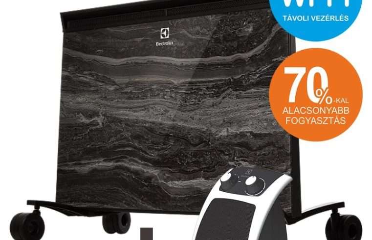 ELECTROLUX ECH/BM-1600 3BI-W EEC електрически конвектор 1600W WIFI, ЧЕРЕН подарък с вентилатор