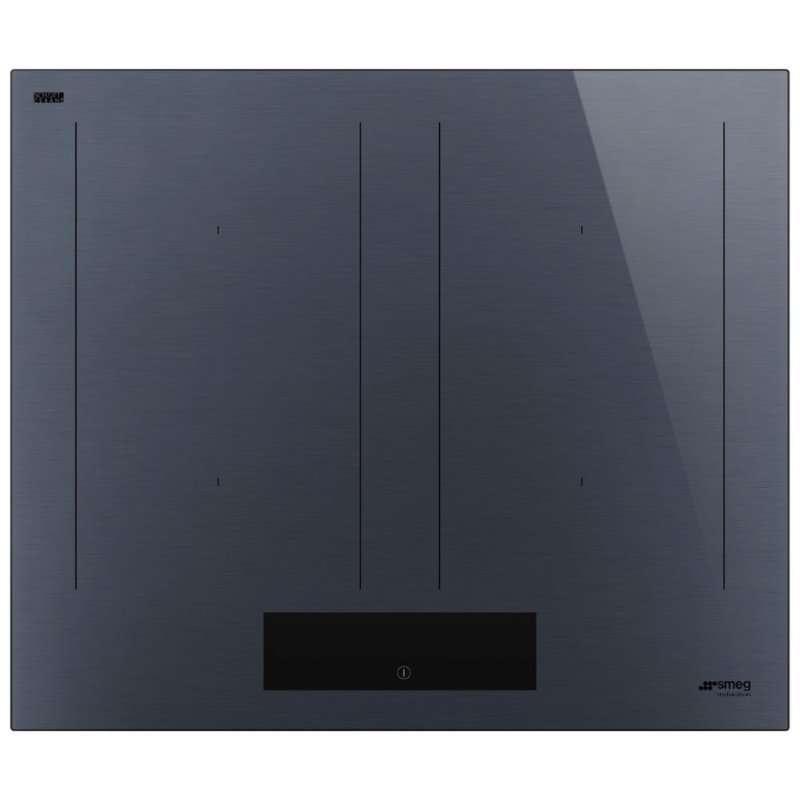 Индукционен плот за вграждане Smeg SIM1644DG, 7400 W, 4 зони, 9 степени, Защита от прегряване, Сив
