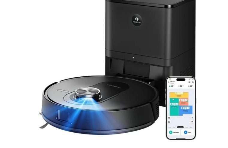 Робот прахосмукачка Proscenic Q8 Max+, 8000 Pa, 200 минути автономна работа, LiDAR навигация, капацитет на събиране 3 литра