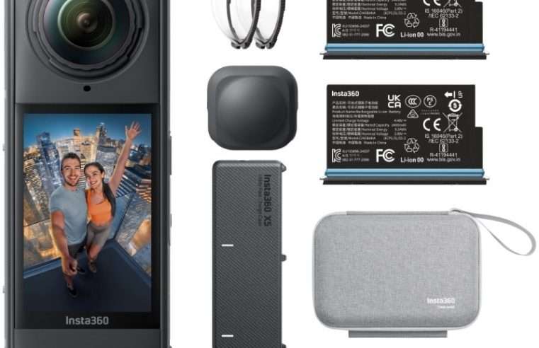 Спортна видеокамера Insta360 X4 8K 72MP Wi-Fi USB-C комплект с допълнителна батерия 256GB