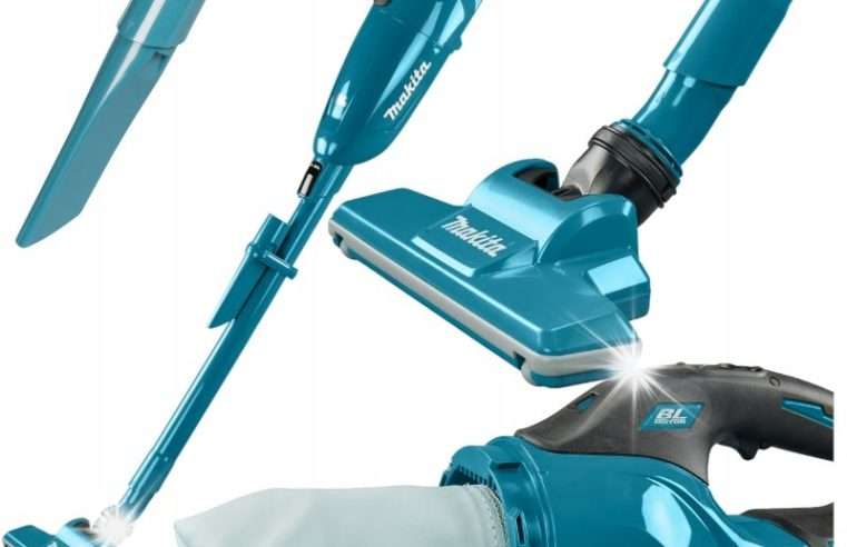 Вертикална прахосмукачка Makita DCL283FZ, безжична 18V, безчетков мотор, синя, 0,73 L