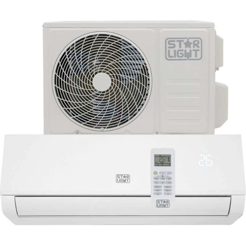 Климатик Star-Light ACT-12XPWF, AI, WiFi контрол, 12000 BTU, Клас A++, 3D Air Flow, I Feel, Функция отопление, Бял