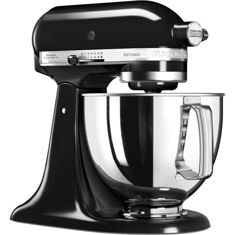 Планетарен миксер KitchenAid Artisan, Модел 185, 300W, 4.8 л, 10 скорост, 220 V, Черен