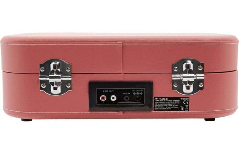 Грамофон Muse MT-201 BT, Bluetooth, USB, розов, 29x13x36см