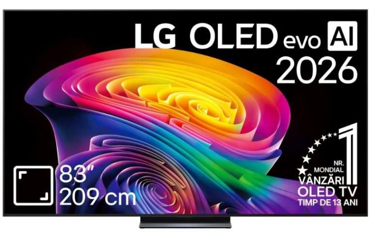 Телевизор LG OLED Evo 83C6ELB, 83″(209 см), Smart, 4K Ultra HD, 165 Hz, Клас D (Модел 2026)