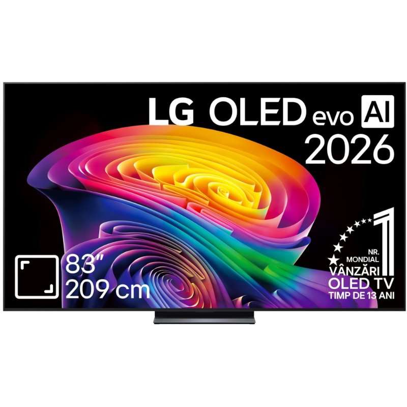 Телевизор LG OLED Evo 83C6ELB, 83″(209 см), Smart, 4K Ultra HD, 165 Hz, Клас D (Модел 2026)