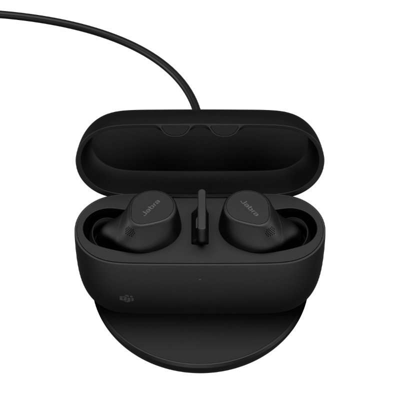 Слушалки, JABRA EVOLVE2 Buds MS, Cradle USB-A MS, Link 380 BT adapter USB-A MS, 30 cm USB-C to USB-A cable