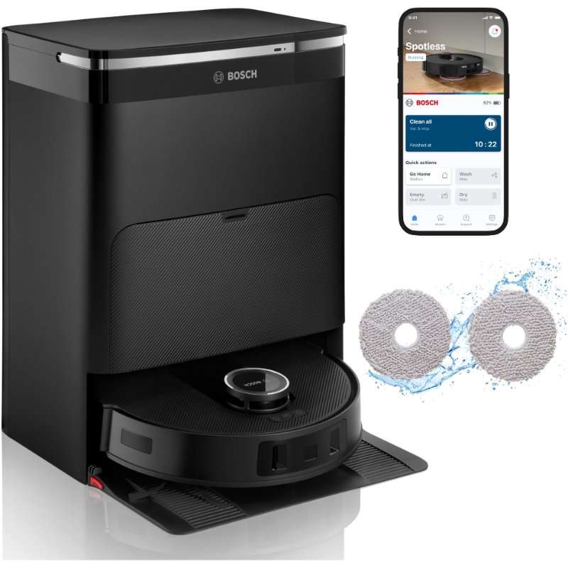 Робот прахосмукачка Bosch BCRDW3BAB, акумулаторна, 0.28l, черен